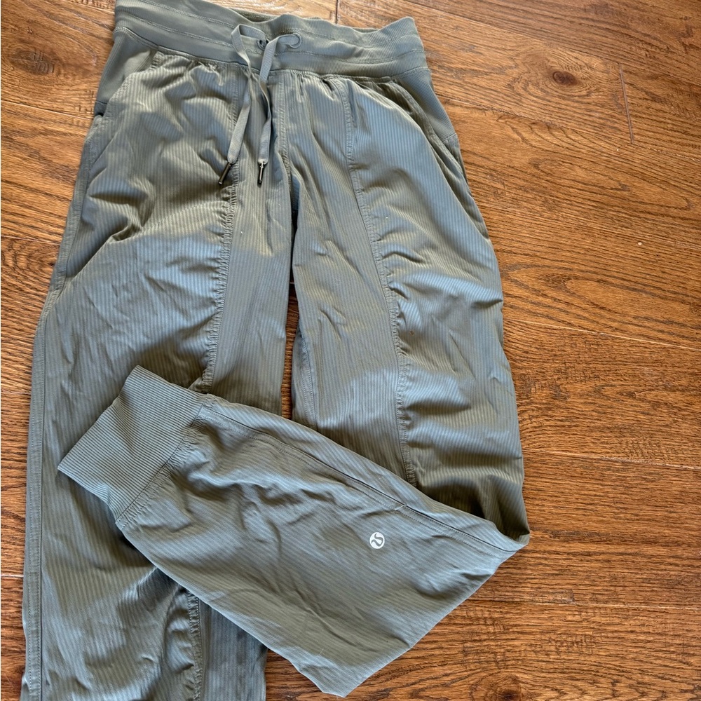 Olive green dance studio mid rise jogger